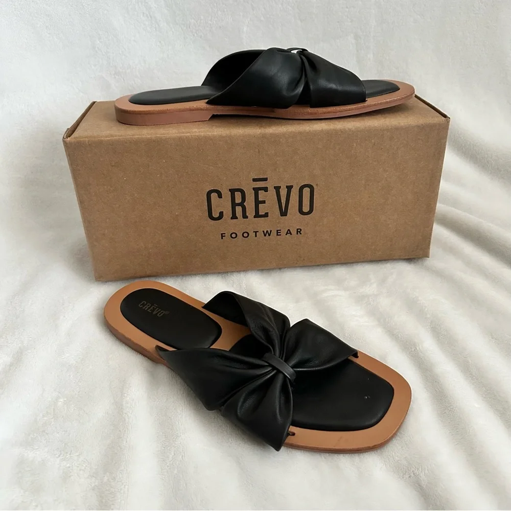 CREVO Kitty Leather Slide Sandal 7
